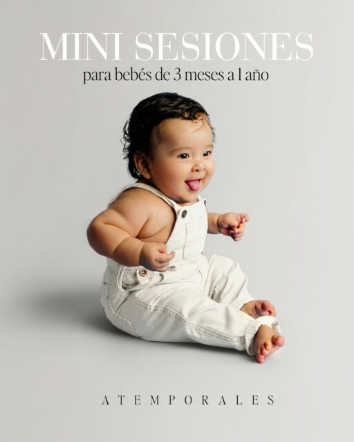 MINI SESIONES ATEMPORALES para bebés de 3 meses a 1 año. Solo durante el mes de Julio
❤️ Sesión en estudio
❤️ Fondo neutro
❤️ Tu eliges el paquete
❤️ Elige la fecha dentro del mes de Julio
❤️ Para bebés desde los 3 meses hasta 1 año
❤️ Incluye fotos en familia
El tiempo pasa volando y el primer año mucho más rápido.. 
Si quieres que te envíe toda la info mándame un mensaje o escribe al WhatApp del estudio.