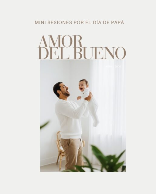 Llegó el Momento de CELEBRAR A PAPÁ! 
Por eso he preparado estas Mini Sesiones, para que pueden tener un recuerdo lindo con sus hijos. Sé que a los papás a veces les cuesta estar frente a la cámara, pero esta es una sesión sin poses, relajada y llena de momentos bonitos. 
🗒️ ¿QUÉ INCLUYE?:
- 45 minutos de sesión en mi estudio
- 8 fotografías editadas en alta calidad
- Participa papá y sus hijos
🤍 Y este año quise hacer algo muy especial:
Durante la Pre Venta, si reservas antes del 20 de mayo, el abuelito o la mamá, puede participa sin costo adicional.
Costo en Pre Venta hasta el 20 de mayo: US$200
Reserva tu cupo con US$50 y cancela el saldo el día de la sesión.
Los cupos son limitados, si quieres recibir toda la información y horarios disponibles, escríbeme por DM o por mi WhatsApp.